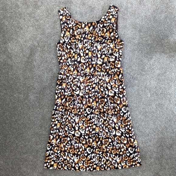 MICHAEL Kors leopard print sheath dress brown size 0 - Picture 1 of 11